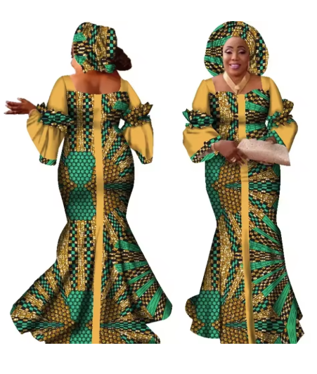 African Bazin Fashion Design Dress