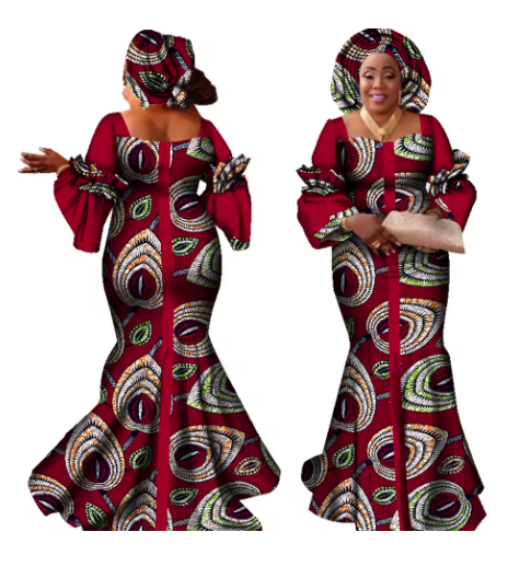 African Bazin Fashion Design Dress