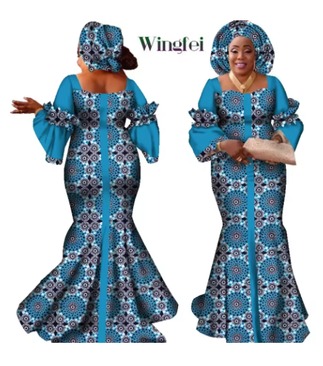 African Bazin Fashion Design Dress